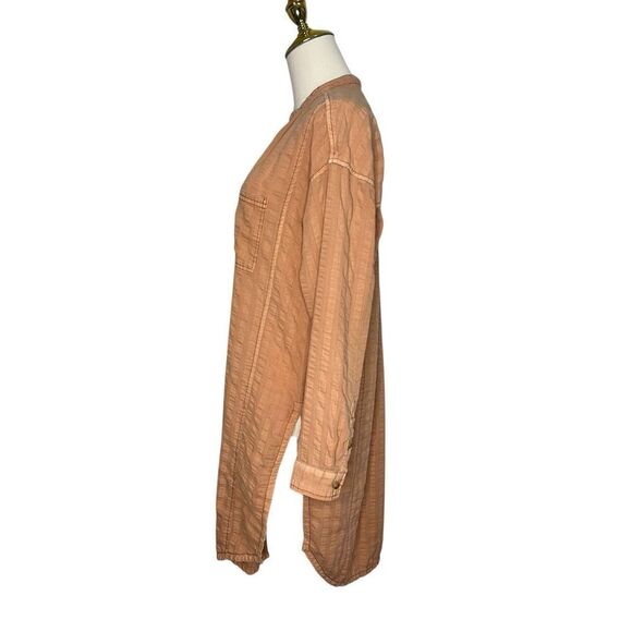 Anthropologie PILCRO Women’s XS Seersucker Tunic Top Orange Oversized - Picture 6 of 9